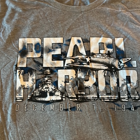 Til Valhalla Project Apparel Co., 4X Large, Grey & Blue, Pearl Harbor, T-Shirt. - Picture 2 of 5